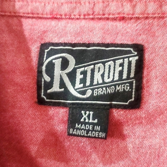 RETROFIT BRAND MFG. Shirt light Burgundy xl - Picture 5 of 5